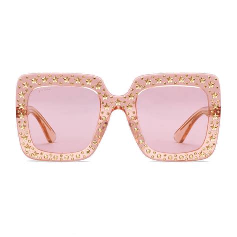 gucci glasses light pink|gucci pink sunglasses square.